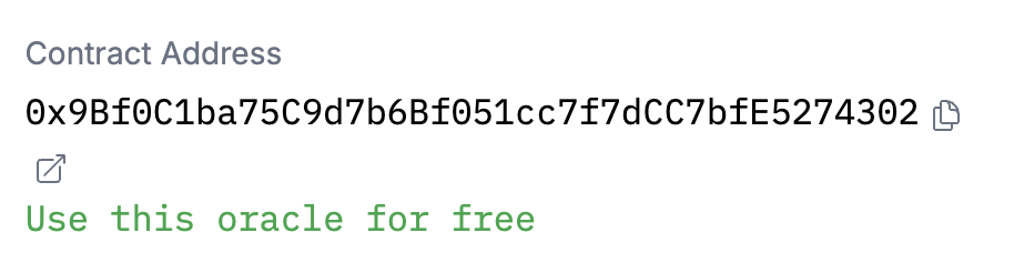 Use this oracle for free